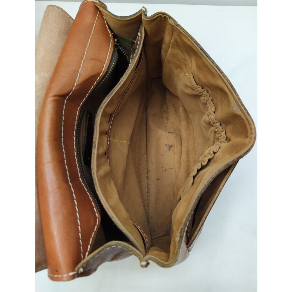 Patricia Nash Brown Leather Buckle Flap Closure Crossbody Bag - Picture 9 of 16